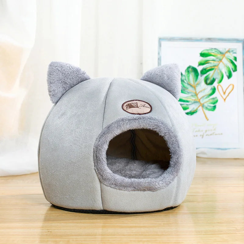PurrPod™ AshHollow | Warm Cat Cave Bed with Removable Cushion | Breathable Cotton & Non-Slip Base | MyArturito