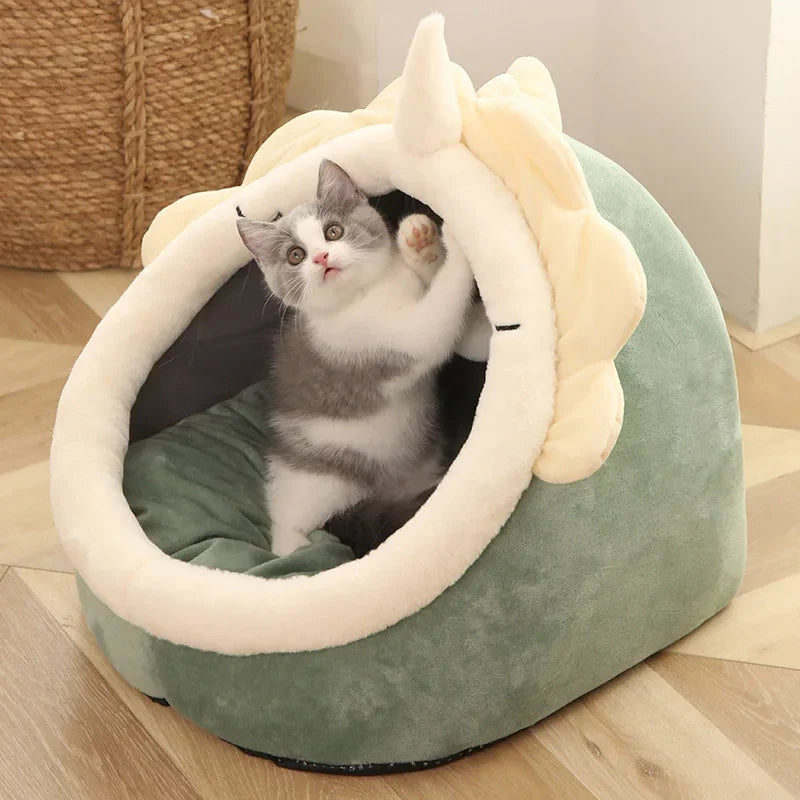 PurrPod™ ShadowSnug | Semi-Enclosed Cat Bed with Removable Cushion | Warm, Breathable & Washable | MyArturito