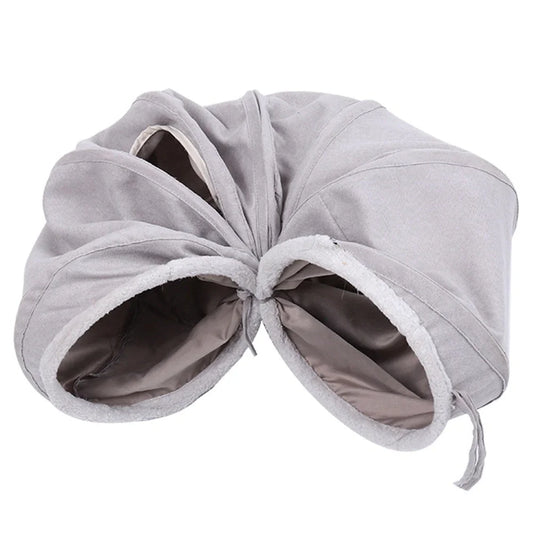 WhiskerRun | 3-Way Cat Tunnel Toy | Collapsible Suede with Crinkle & Ball | MyArturito