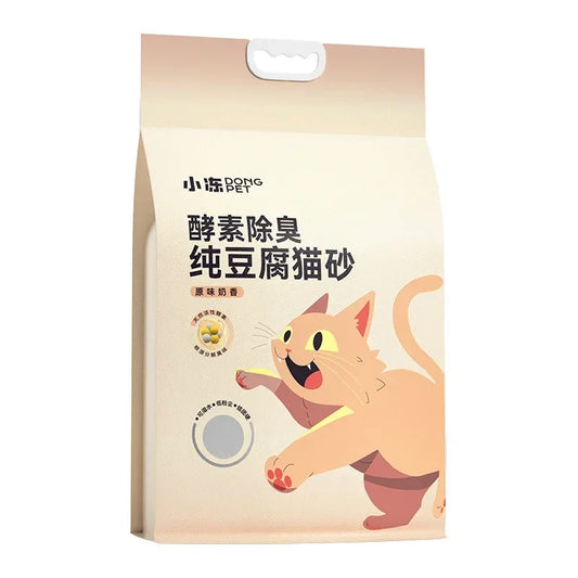 Tofu Cat Litter Green Tea Flavored Cat Litter Deodorizing Clumping Low Dust Non Stick Bottom