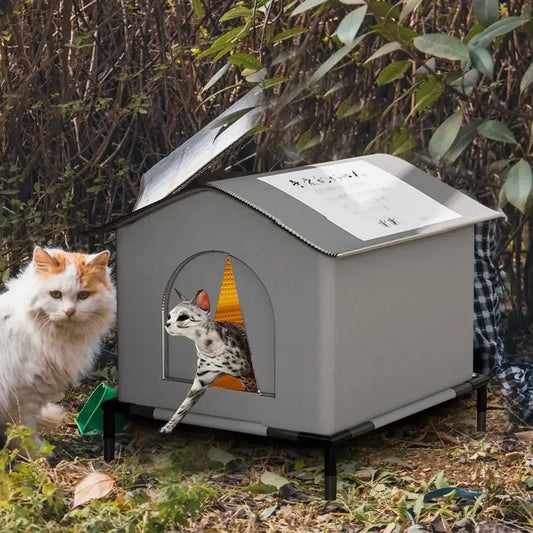 PurrPod™ FrostDen | Waterproof Outdoor Cat House | Warm Winter Shelter in 3 Sizes | MyArturito