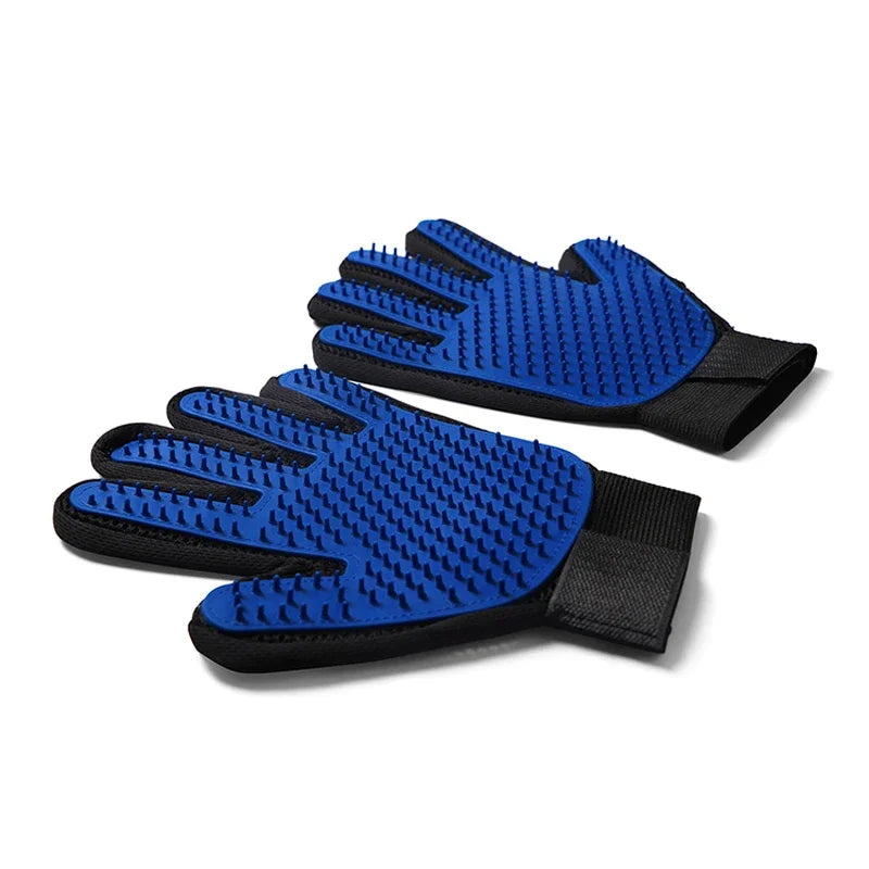 Silicone Pet Grooming Gloves Cats Hair Brush and Comb Gloves to Bathe Dogs Cleaning Hair Removal for Dog Animal Use Supplies