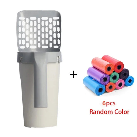 Cat Litter Shovel With Waste Bin & Bag Holder Easy Scoop Design | MyArturito