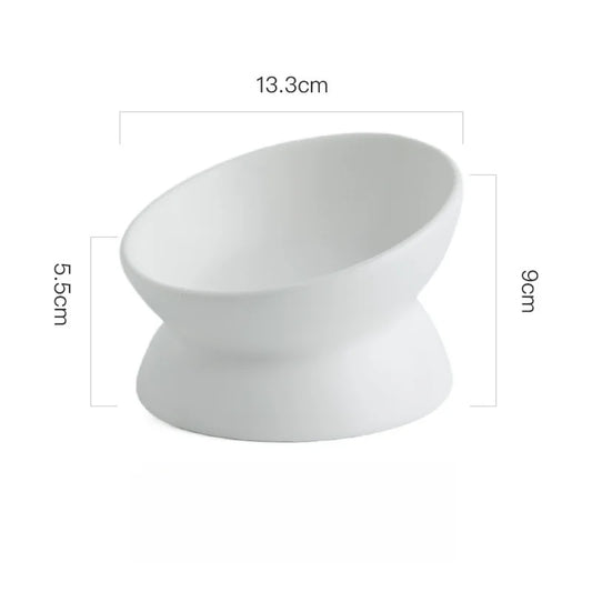 Cat Bowl Raised 15° Tilted Ceramic Feeder For Healthy Posture & Digestion | MyArturito
