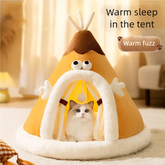 PurrPod™ WarmFuzz | Cozy Cat Bed | Soft Coral Fleece & Breathable Design | MyArturito