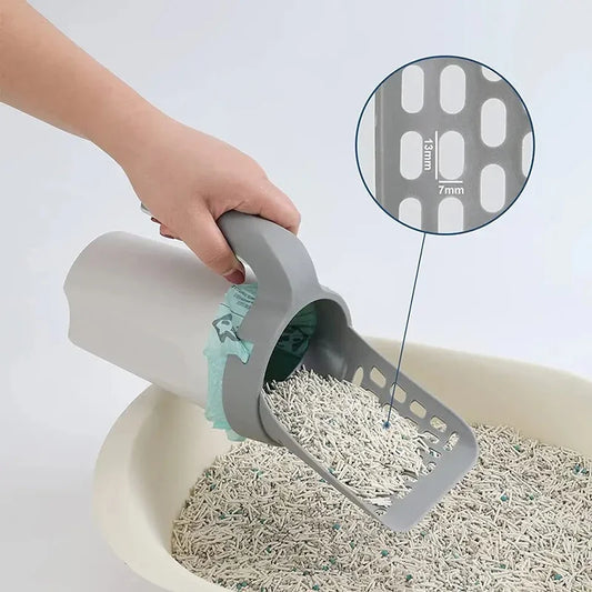 CleanScoop | Cat Litter Shovel with Built-in Waste Bin | Easy Filter & Bag Holder Design | MyArturito