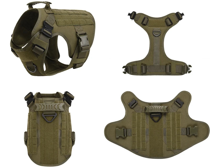 Tactical Military Vest Pet German Shepherd Golden Retriever Tactical Training Dog Harness and Leash Set For All Breeds Dogs
