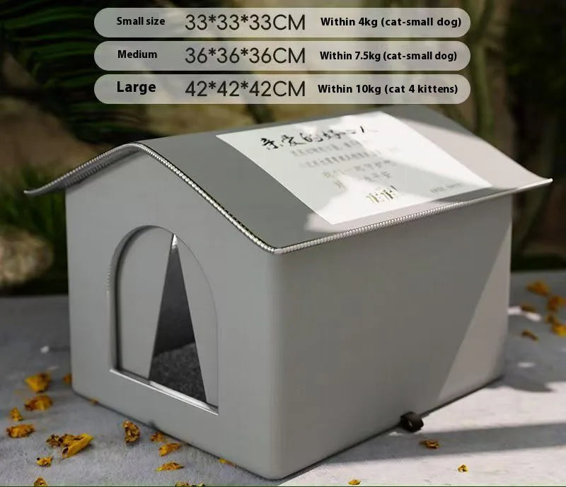 PurrPod™ FrostDen | Waterproof Outdoor Cat House | Warm Winter Shelter in 3 Sizes | MyArturito