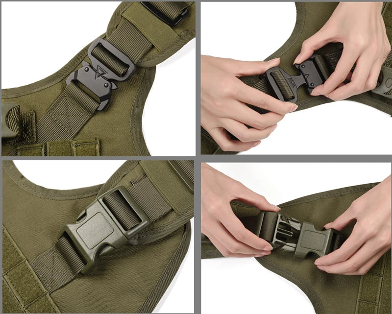 Tactical Military Vest Pet German Shepherd Golden Retriever Tactical Training Dog Harness and Leash Set For All Breeds Dogs