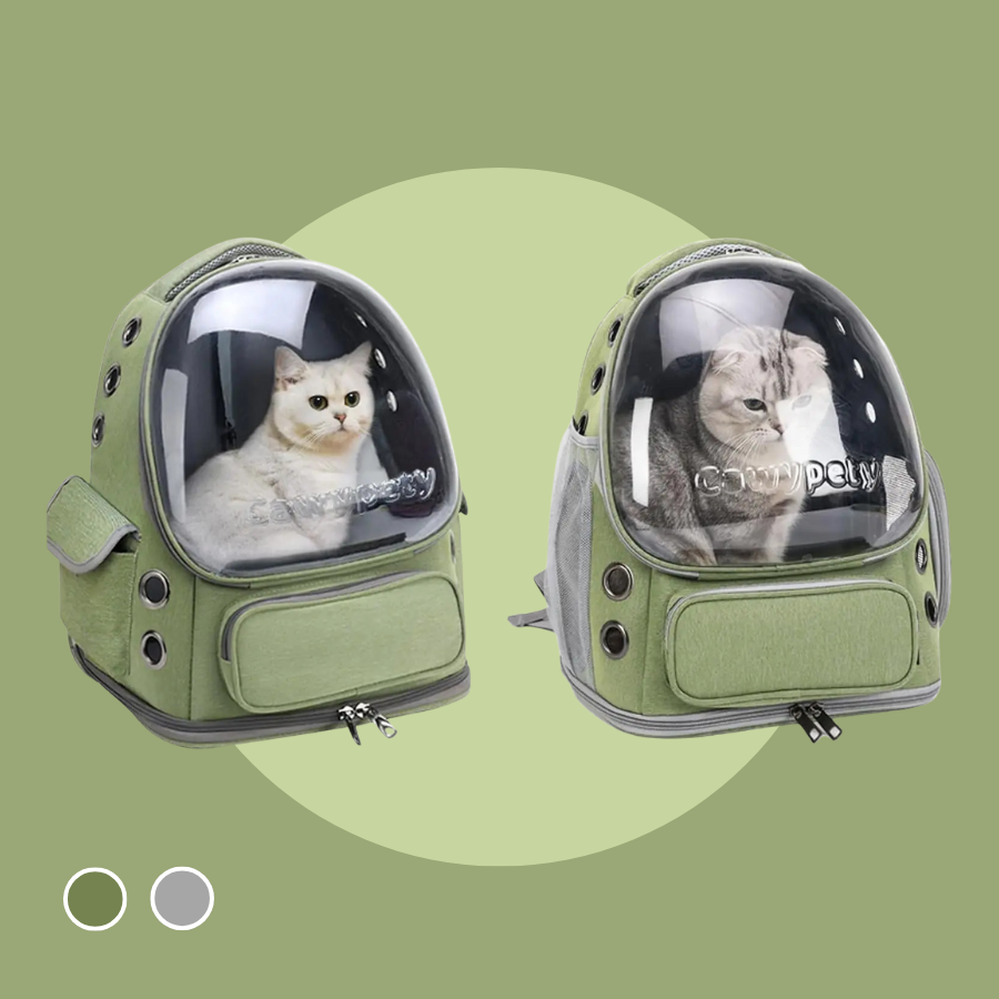 Transparent Travel Backpack Folding Pet Carrier For Cats & Small Dogs | MyArturito