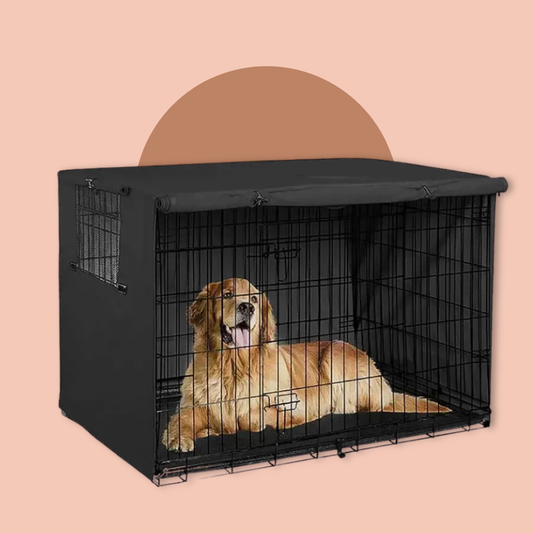 Dog Wire Crate Cover Waterproof 210D Silver Coated Oxford With Dual Doors | MyArturito