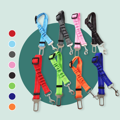 Dog Car Travel Seat Belt Harness Reflective Nylon Adjustable Safety Strap | MyArturito