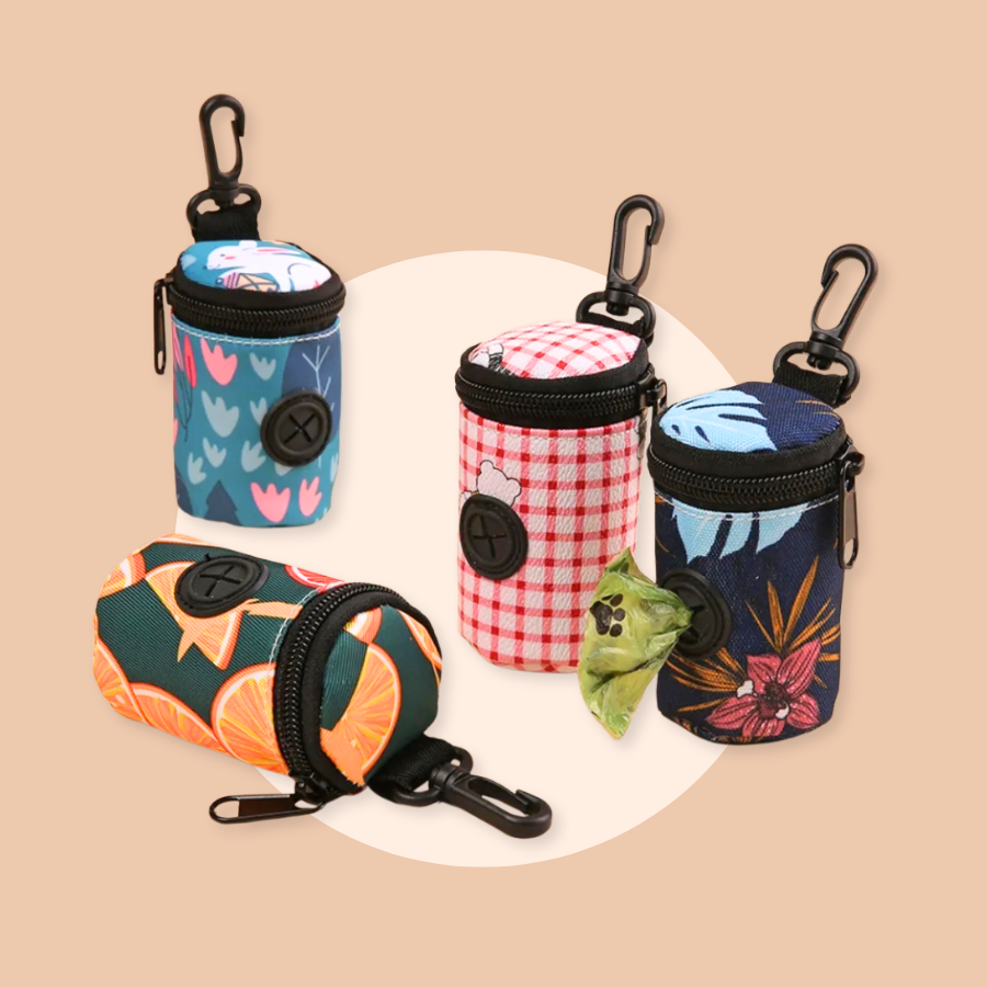 Hangable Dog Poop Bag Dispenser Zipper Waste Bag Holder | MyArturito