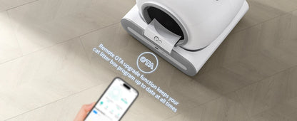 DOEL  Automatic Cat Litter Box Self Cleaning with App Control & Cat Litter Mat Smart Cat Toilet for Multiple Large Cats