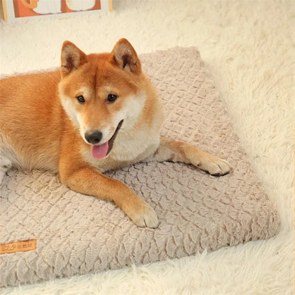 Memory Foam Pet Bed With Removable Washable Faux Fur Cover Orthopedic Waterproof Dog Bed For Crate Anti-Slip Bottom Dog Bed