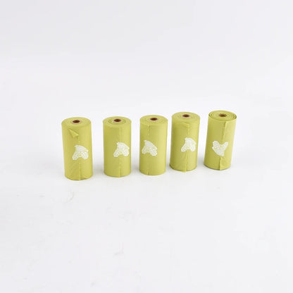 1-24Roll Corn Starch Biodegradable Pet Garbage Bag Compostable Vest Style Cat Dog Poop Trash Bags Outdoor Pets Carriers Tool