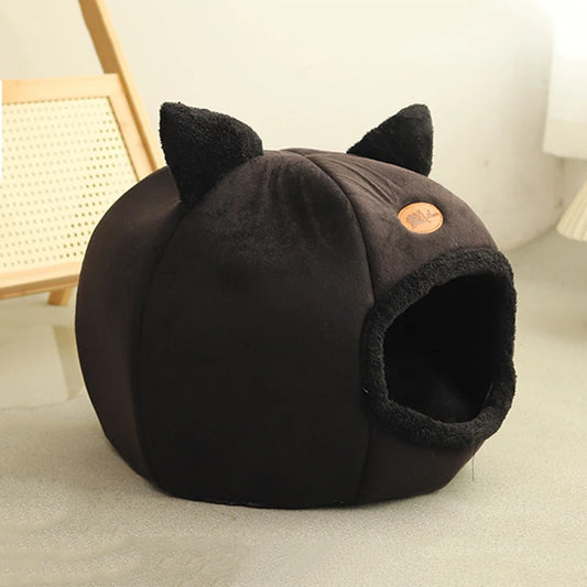 Cat Cave Bed With Removable Cushion Warm  Breathable Cotton Non-Slip Base | MyArturito