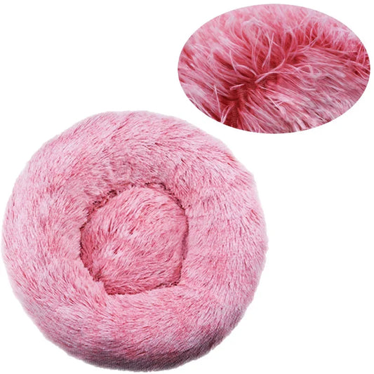 Round Pet Bed Plush Large Dog And Cat Winter Warm Super Soft Sleeping Nest | MyArturito