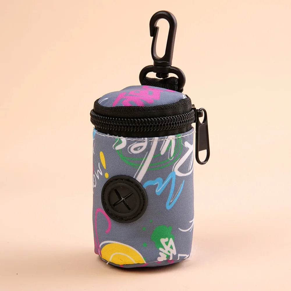 Hangable Dog Poop Bag Dispenser Zipper Dogs Walking Accessory Waste Bag Holder Portable Cute Garbage Bags Organizer Pet Supplies