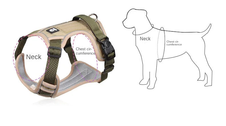 Harness Reflective Saddle Dog Adjustable Pet Harness No Pull Walking Training Small Medium Large Big Dogs Chest Strap Product