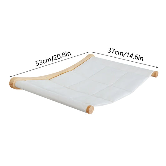 Wall-Mounted Wooden Cat Hammock Floating Bed For Rest And Climbing | MyArturito