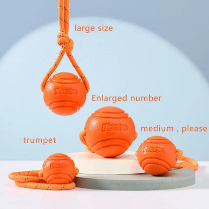 Dog Ball Toy with Rope | Bouncy Chew & Dental Cleaner | MyArturito