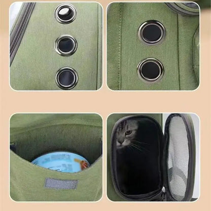 Cat Backpack Carrier Pet Bag Carrier Cat Travel Pouch Backpack Breathable Space Capsule Pet Carrier Cat Bag Pet Backpack For