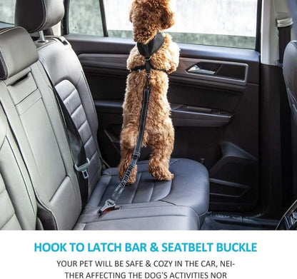 Dog Seat Belt for Car, Dog Car Harnesses Suitable for Safety Belt Buckle