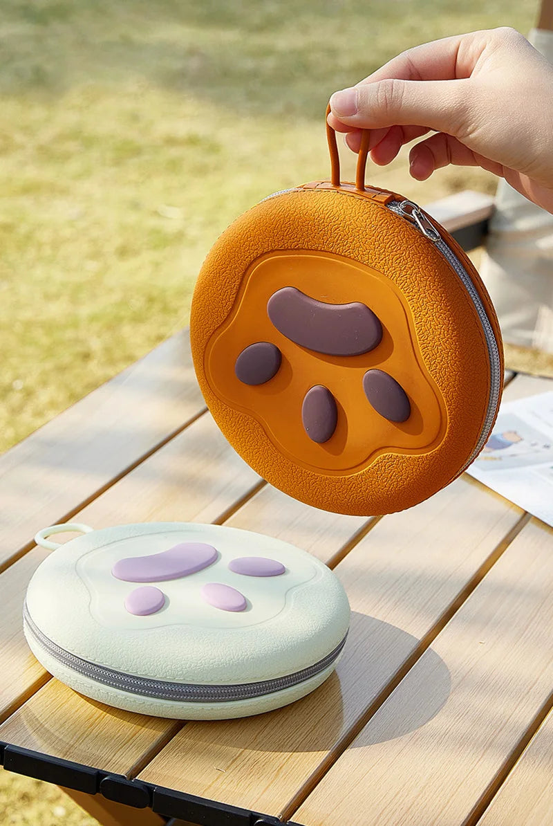 2 in 1 Foldable Pet Food Bowl Portable Silicone Puppy Dual Bowl Outdoor Travel Dog Drinking Bowl Folding Cat Bowls Dog Bowls
