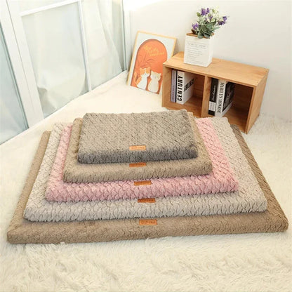 Memory Foam Pet Bed With Removable Washable Faux Fur Cover Orthopedic Waterproof Dog Bed For Crate Anti-Slip Bottom Dog Bed
