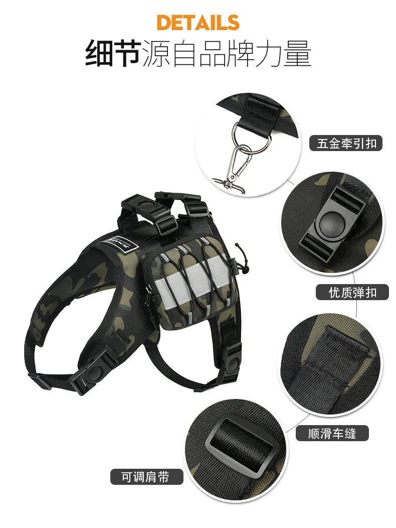 Pet supplies Dog Backpack for Hiking Camping Travel Waking Saddle Bag for Small Medium Dog Waterproof Tactics Pack
