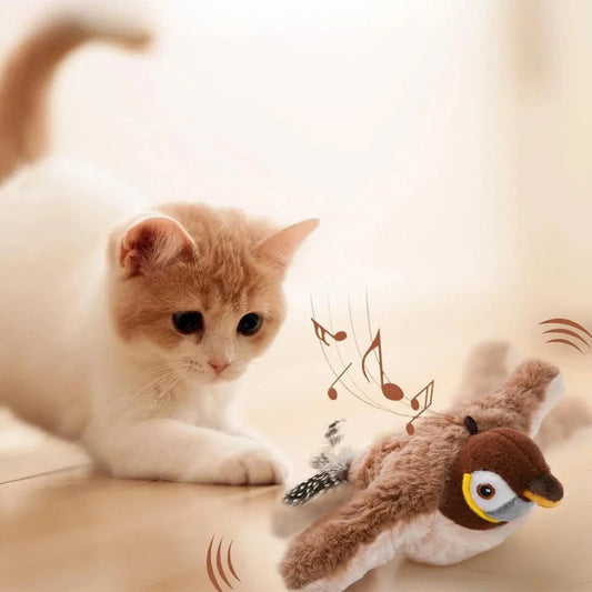FeatherTone | Interactive Chirping Bird Toy | Touch-Sensitive Plush with Flapping Wings | MyArturito
