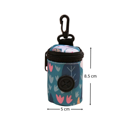 Hangable Dog Poop Bag Dispenser Zipper Dogs Walking Accessory Waste Bag Holder Portable Cute Garbage Bags Organizer Pet Supplies