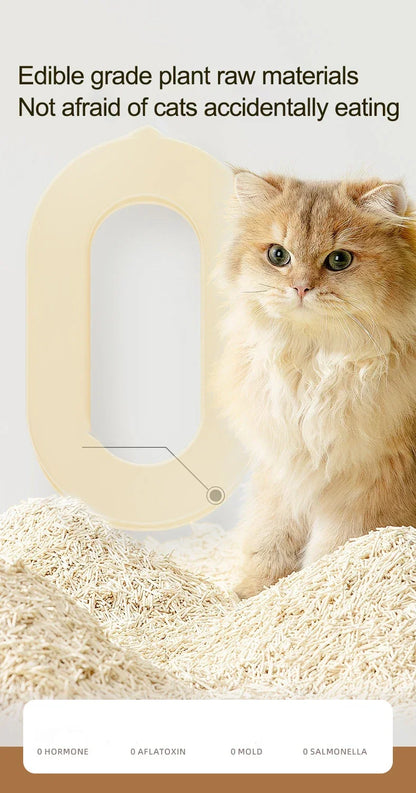 Tofu Cat Litter Green Tea Flavored Cat Litter Deodorizing Clumping Low Dust Non Stick Bottom