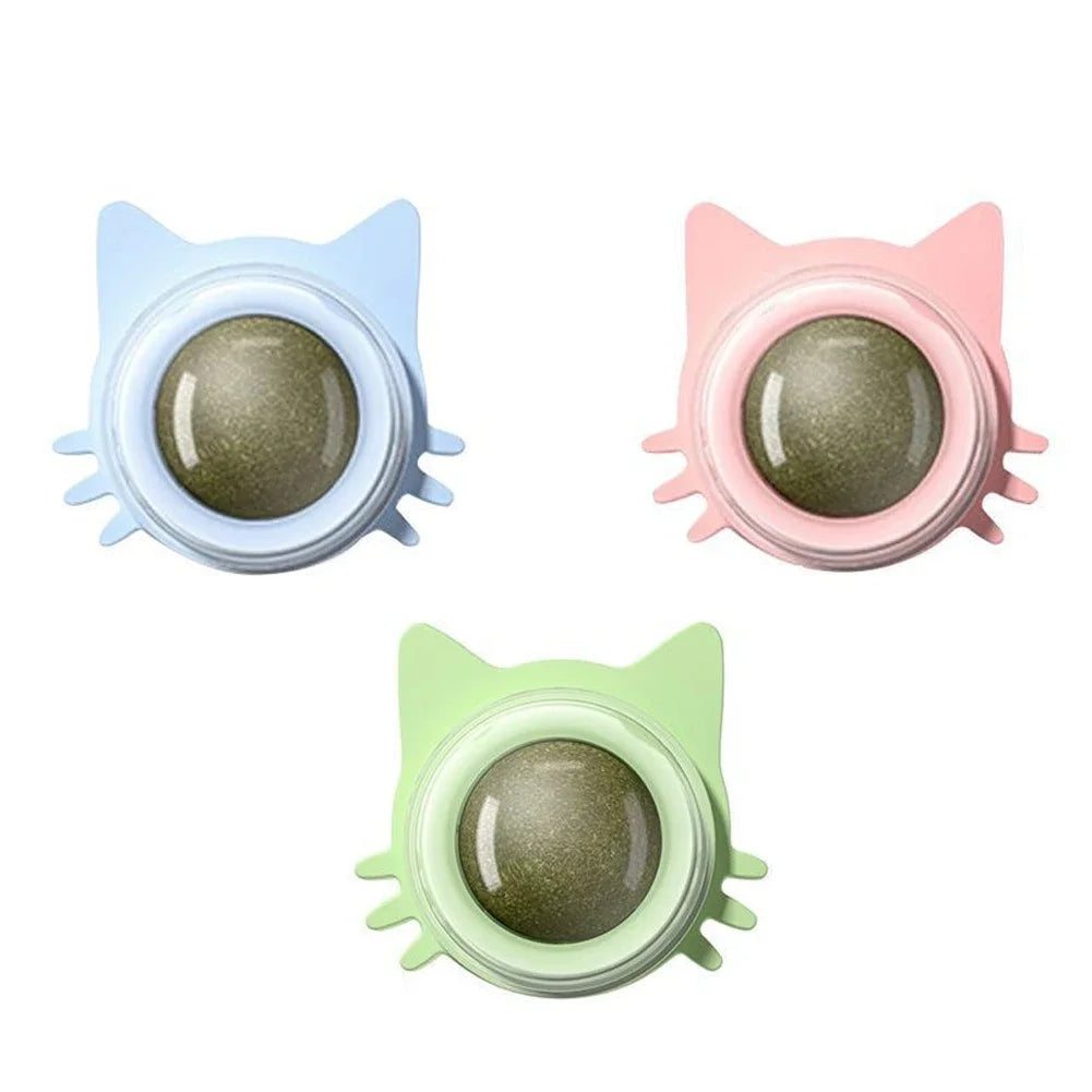 1PCS Catnip Lollipop Cat Treat Wall Design Dental Care Fresh Breath Cat Snacks Energy Ball Stomach Protection Pet Supplies