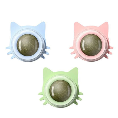 1PCS Catnip Lollipop Cat Treat Wall Design Dental Care Fresh Breath Cat Snacks Energy Ball Stomach Protection Pet Supplies
