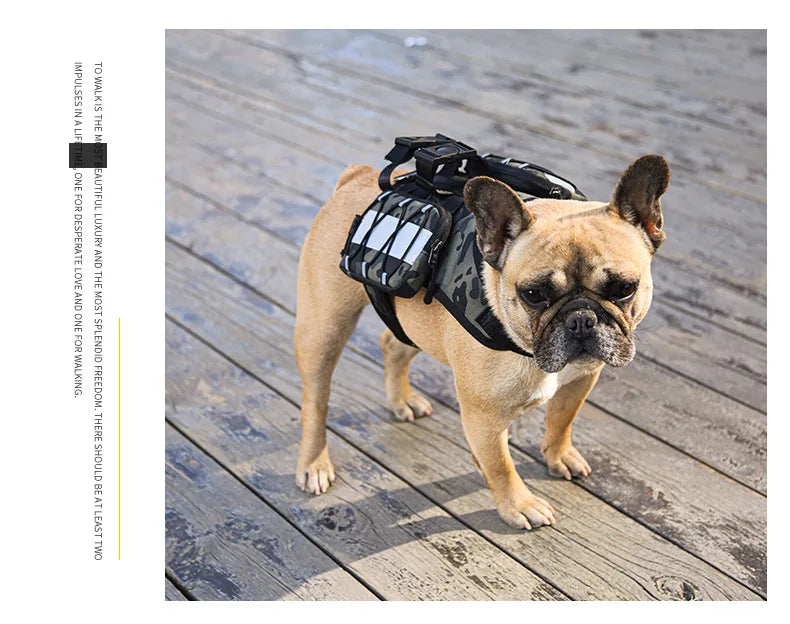 Pet supplies Dog Backpack for Hiking Camping Travel Waking Saddle Bag for Small Medium Dog Waterproof Tactics Pack