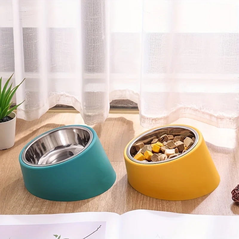 Elevated Dog Bowl | Slanted Stainless Steel Food & Water Basin | MyArturito