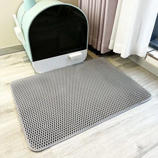 Double-Layer Cat Litter Mat Non-Slip Waterproof EVA Trap Pad | MyArturito