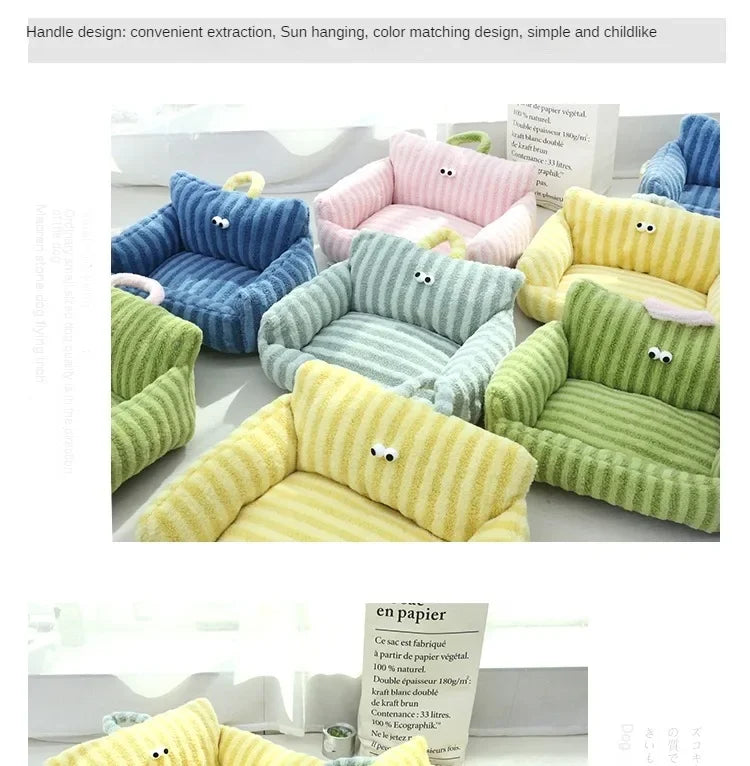 Puppy Special Sofa Kennel Winter Warm Pet Internet Celebrity Cat Nest Small Dog Dog Sleeping Mat Cushion Winter Bed