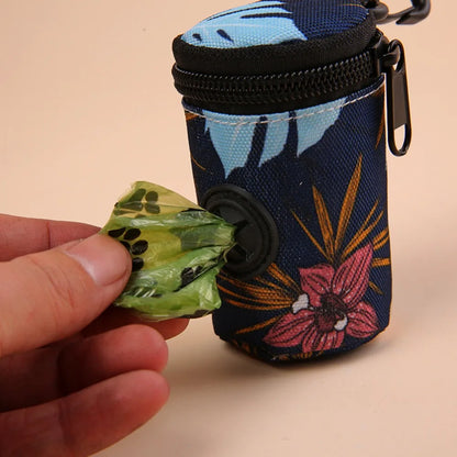 Hangable Dog Poop Bag Dispenser Zipper Dogs Walking Accessory Waste Bag Holder Portable Cute Garbage Bags Organizer Pet Supplies