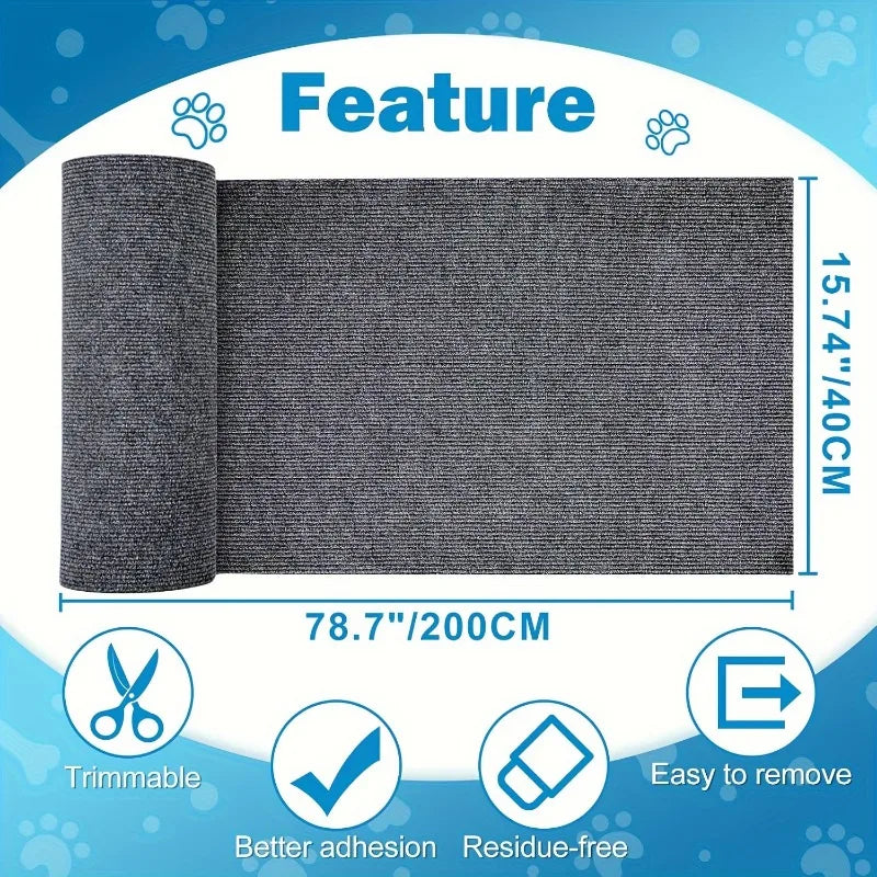 Cat Climbing Pad Self Adhesive Scratch Proof Wall Protector Durable Non Shedding Paste Board for Cats Furniture Protector
