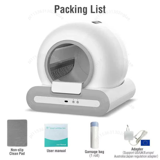 APP-controlled Smart Litter Box Automatic Cleaning Litter Box Multi-function Cat Toilet 65L Large Capacity Pet Supplies