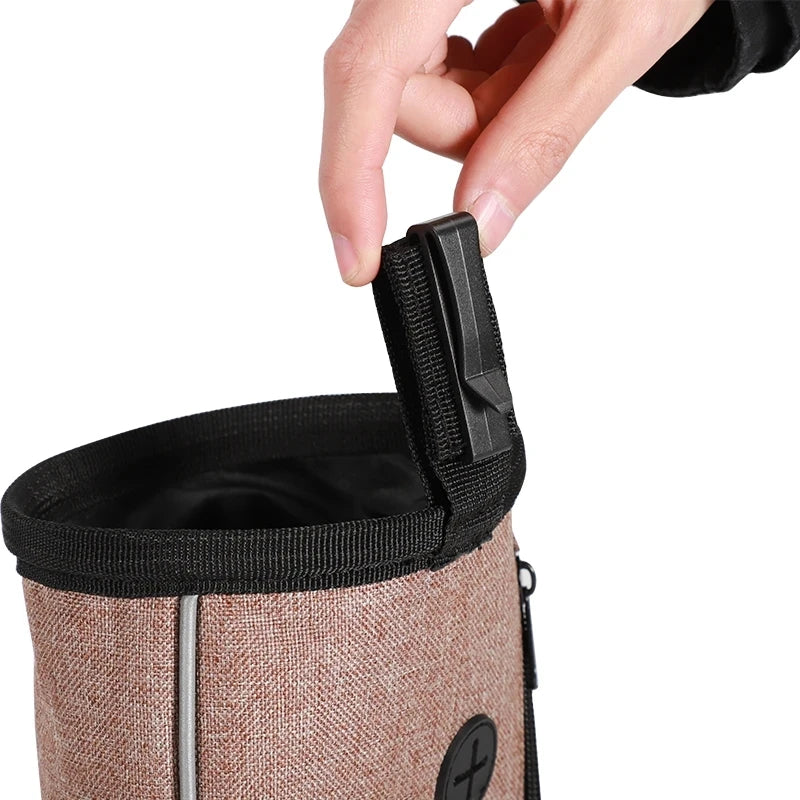 Dog Treat Training Pouch | Oxford Cloth 14.5×15cm with Poop Bag Dispenser | MyArturito