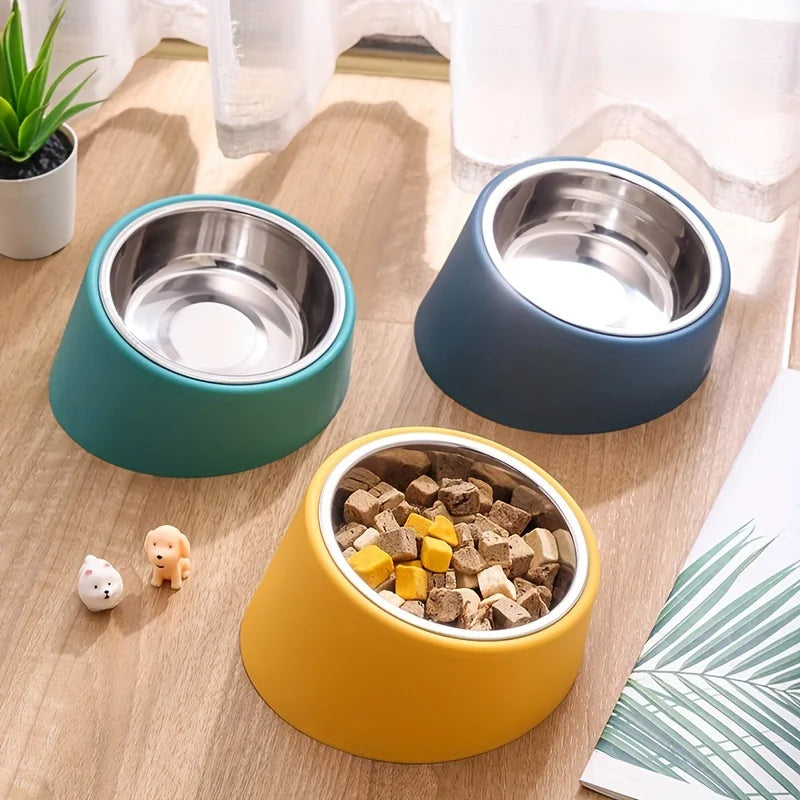Elevated Dog Bowl | Slanted Stainless Steel Food & Water Basin | MyArturito