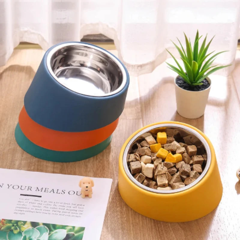 Elevated Dog Bowl | Slanted Stainless Steel Food & Water Basin | MyArturito