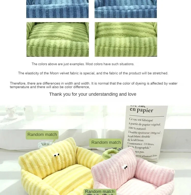 Puppy Special Sofa Kennel Winter Warm Pet Internet Celebrity Cat Nest Small Dog Dog Sleeping Mat Cushion Winter Bed