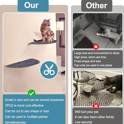 Cat Climbing Pad Self Adhesive Scratch Proof Wall Protector Durable Non Shedding Paste Board for Cats Furniture Protector
